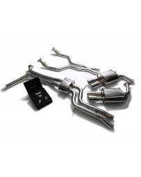ARMYTRIX Stainless Steel Valvetronic Catback Exhaust System Quad Chrome Coated Tips Audi A6 A7 C7 3.0 TFSI V6 2011-2021