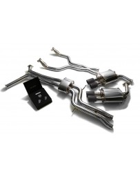 ARMYTRIX Stainless Steel Valvetronic Catback Exhaust System Quad Matte Coated Tips Audi A6 A7 C7 3.0 TFSI V6 2011-2021