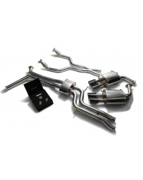 ARMYTRIX Stainless Steel Valvetronic Catback Exhaust System Quad Carbon Tips Audi A6 A7 C7 3.0 TFSI V6 2011-2021