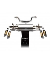 ARMYTRIX Stainless Steel Valvetronic Catback Exhaust System Quad Gold Coated Tips Audi TT MK2 8J 2007-2014