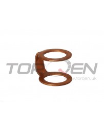 R35 GT-R Nissan OEM Turbo Oil Feed Line Conjoined Dual Copper Crush Washer Gasket - Small