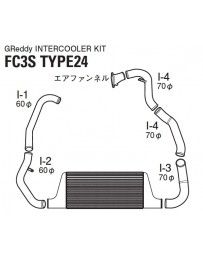 GReddy Spec-LS T-24 Intercooler Kit Mazda RX-7 FC3S 1986-1992