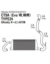 GReddy Spec-LS T-24 Intercooler Kit (g) Mitsubishi VII / VIII 2001-2005