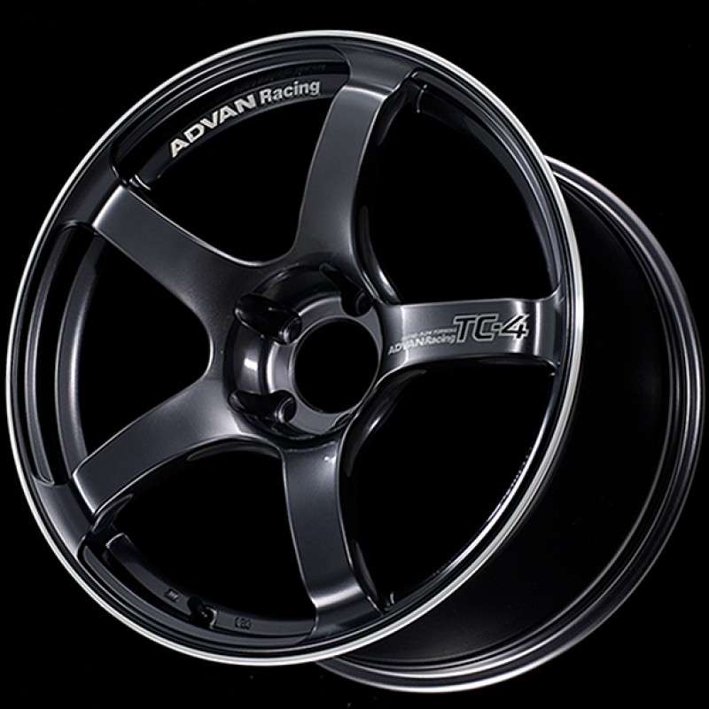 Advan Racing TC4 18x9.5 +35 5-114.3 Racing Black Gunmetallic and Ring Wheel
