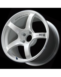 Advan Racing TC4 17x7.0 +42 4-100 Racing White Metallic & Ring Wheel