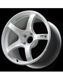 Advan Racing TC4 17x7.5 +40 4-100 Racing White Metallic & Ring Wheel