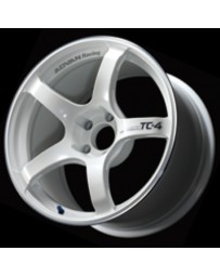 Advan Racing TC4 17x7.5 +35 4-98 Racing White Metallic & Ring Wheel