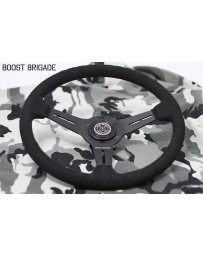 GReddy Boost Brigade 340mm Black Suede Steering Wheel