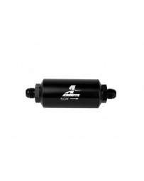 Aeromotive In-Line Filter - AN-08 size Male - 10 Micron Microglass Element - Bright-Dip Black