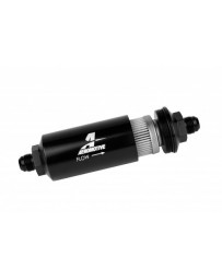 Aeromotive In-Line Filter - (AN -8 Male) 40 Micron Stainless Mesh Element Bright Dip Black Finish