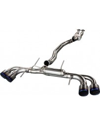 HKS Racing Muffler, Catback Exhaust System, 4' Resonated w/ Silencer - Nissan GT-R R35