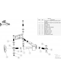 FDF RaceShop CORVETTE C5/C6 UPPER CONTROL ARM ASSEMBLY 3/4 - M14 Spacers x1set