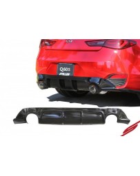 Stillen Rear Diffuser, Matte Black - Infiniti Q60 3.0T 17+ CV37