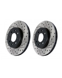 300zx Z32 Stoptech Direct Replacement Rotors, Front Pair Drilled/Slotted, 30mm Calipers