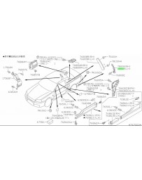 R34 Skyline Nissan OEM Closing Plate Rear Bumper LH 1998/05 - 2002/08