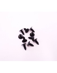 Plastic Clip Black 1/4" Pack of 10