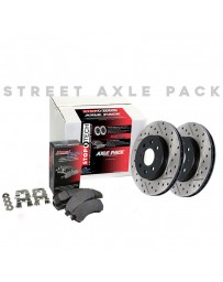 EVO 8 & 9 StopTech Slotted & Drilled Rear Sport Brake Rotor and Rear Semi-Metallic Brake Pads