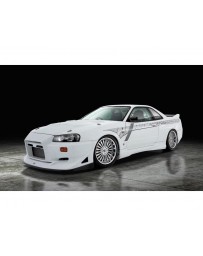 VeilSide 1999-2002 Nissan GTR JDM BNR34 Skyline Street Drag Model Front Bumper Spoiler (FRP)