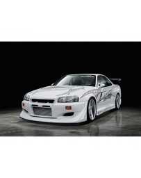 VeilSide 1999-2002 Nissan Skyline GTR BNR34 JDM VS-GT Model Front Bumper Spoiler (FRP)