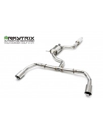 ARMYTRIX Stainless Steel Valvetronic Exhaust System w/Dual Chrome Silver Tips Volkswagen Golf GTI MK8 2.0 TSI Turbo 2020+