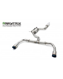ARMYTRIX Stainless Steel Valvetronic Exhaust System w/Dual Blue Coated Tips Volkswagen Golf GTI MK8 2.0 TSI Turbo 2020+