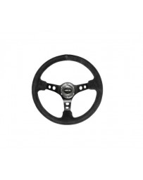 Sport Steering Wheel 350mm Leather or Suede Black NRG - Suede