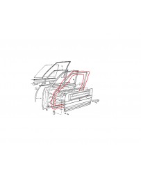 Door Rubber Weatherstrip Pair 510