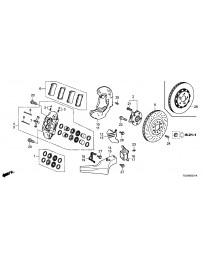 HONDA OEM CIVIC TYPE-R FK8 FRONT BRAKE DISCS 2017-2019