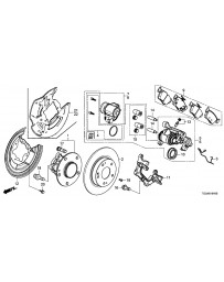 HONDA OEM CIVIC TYPE-R FK8 REAR BRAKE PADS 2017 ONWARDS