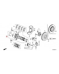 HONDA OEM CIVIC TYPE-R FK2 & FK8 FRONT LEFT CALIPER 2015 ONWARDS