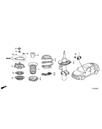 HONDA OEM CIVIC TYPE-R FK8 FRONT LEFT SHOCK ABSORBER 2017 ONWARDS