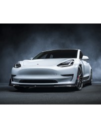 Vorsteiner VOLTA Aero Front Spoiler Carbon Fiber PP 2x2 Glossy Tesla Model 3 2018-2020