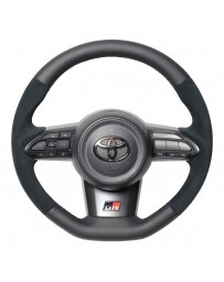 Toyota Yaris GR 20+ MK2 Real Original Series Steering Wheel Soft D-Shape Black Leather & Black Ultra Suede - GXPA16 MXPA12
