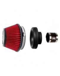 BLOX Racing Shorty Performance 5in Air Filter w/ 3.5in Velocity Stack and Coupler Kit - Black