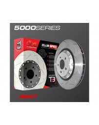 370z Z34 DBA Front Slotted 5000 Series 2 Piece Rotor Assembled w/Black Hat