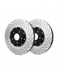R35 StopTech AeroRotor Drilled 2-Piece Rear Driver Side Brake Rotors