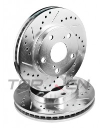 300zx Z32 Stoptech Select Sport Zinc Plated Rotors, Stock Fitment, Rear Pair - Cross/Drilled