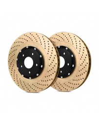 R35 StopTech AeroRotor Drilled 2-Piece Front Driver Side Brake Rotors