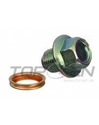 R35 GT-R Nissan OEM Oil Pan Drain Plug Bolt & Copper Crush Washer
