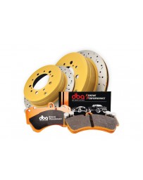 370z Z34 DBA Brake kit of T3 4000 or 5000 series slotted rotors and Xtreme Performance (XP) brake pads