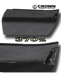 370z Z34 Crown Carbon Crafting Doors (1 pair) Fiberglass