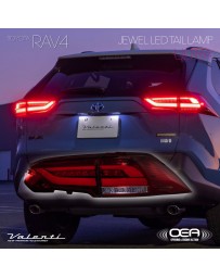 Toyota RAV4 50 Series Jewel LED Tail Lamp ULTRA Red Lens/Gloss Black