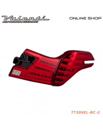 Valenti Jewel LED tail lamp Revo Type 2 Toyota Vellfire (30 series) [VALENTI JEWEL LED TAIL LAMP Revo] Red lens/Chrome