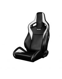 BRAUM ELITE V2 SERIES SPORT SEATS - BLACK & WHITE, (PAIR)