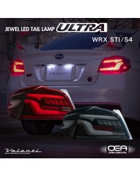 WRX STi VAB / WRX S4 VAG Valenti Jewel LED Tail Lamp ULTRA OEA Sequential Flowing Turn Signal Safety - red lens/gloss black