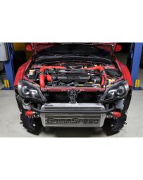 GrimmSpeed Front Mount Intercooler Kit Raw Core / Red Pipe Subaru STI 2008-2014