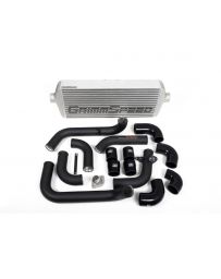 GrimmSpeed Front Mount Intercooler Kit Raw Core / Black Pipe Subaru WRX 2008-2014