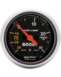 R33 AutoMeter Sport-Comp Electronic Boost Warning Gauge 30 PSI - 52mm