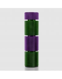 STREET AERO Custom Stackable Weighted Shift Knob - Purple Top - Custom Purple Top Green Base Stackable Shift Knob