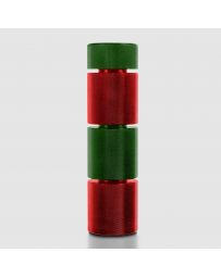 STREET AERO Custom Stackable Weighted Shift Knob - Green Top - Custom Green Top Red Base Stackable Shift Knob